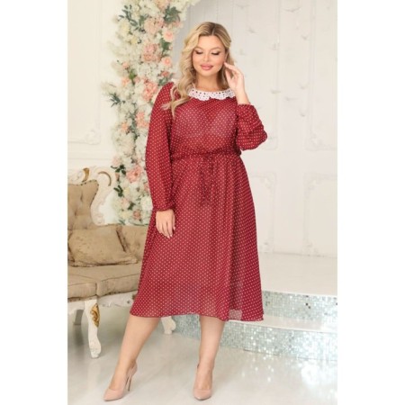 Women's dress, size 58, red color-6