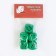 Set of playing cubes, 5 pcs, 1.5x1.5 cm, green