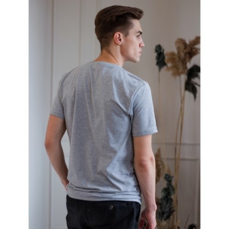 Male T -shirt, size 44, color gray melange-4