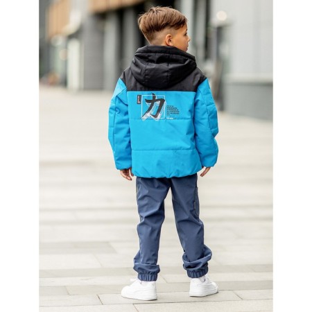 Jacket for a boy, height 116 cm, the color of heavenly blue-4