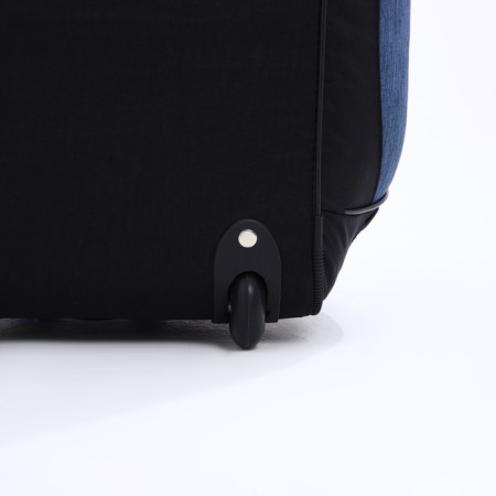 Road bag on wheels, 3 outer pockets, black/blue color-3
