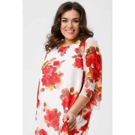 Women's dress, size 70, red color-5