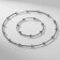 Set 2 objects “necklaces, bracelet” Noel, beads No. 6, white color in silver