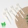 A set of disposable forks of corn starch Nature, 18 cm, 6 pcs, color mix