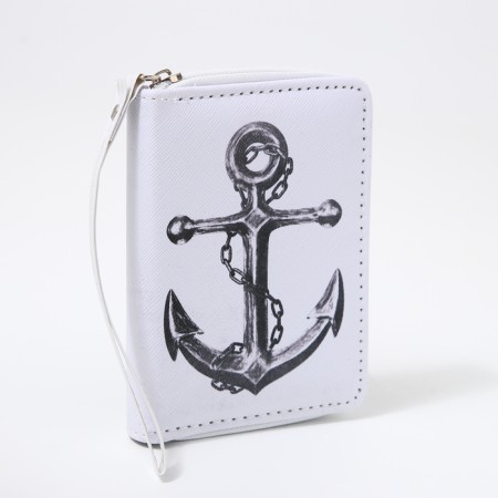 Children's wallet with lightning, white color