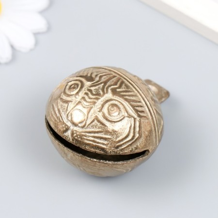 Bell Metal "Mask" gold 5.5x5.3x5.3 cm-1