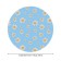 The tablecloth "Field chamomiles", round, oxford, elastic band, size 140x140 cm, diameter 105-120 cm