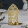 Click "House with Cup" metal per candle, 6.7x10x13.5 cm, golden