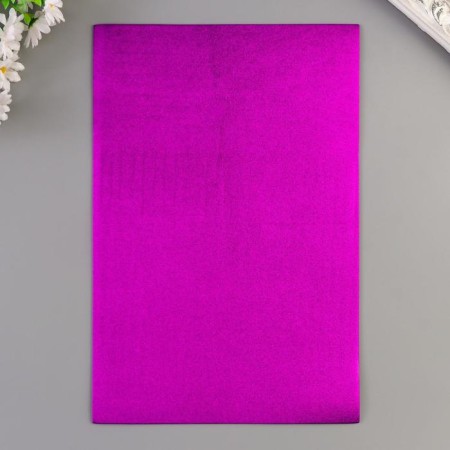 Foamiran Metallized Violet 2 mm format A4 set 5 sheets-1