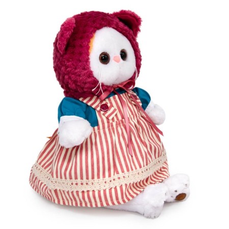 Soft toy "Lee in a hat with ears and sundress", 27 cm-1