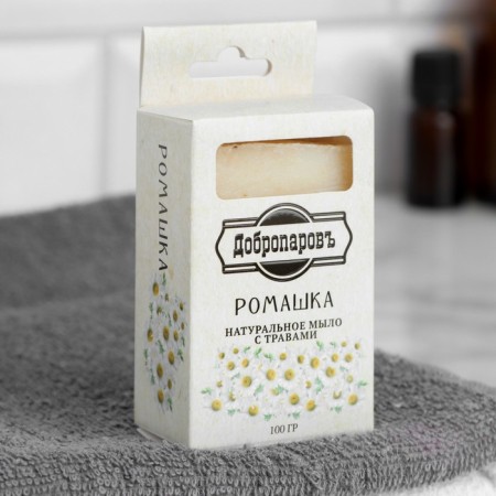 Natural soap with herbs in the box "chamomile" 100 g of Dobroparov-1