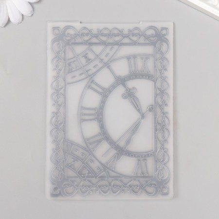 Embosing stencil plastic "Watch" 14.8x10.5 cm-2