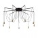 Suspended Citilux “Edison” CL451291, 150x150x235 cm, 9x75W, e27, black color