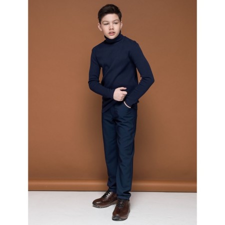 Turtleneck for a boy Pelican, height 140 cm, dark blue color-6