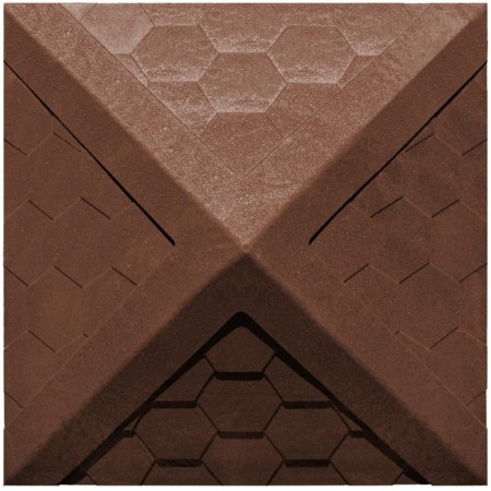 PPK cap to a collection column, 2 × 2 bricks, 53.5 × 53.5 × 4.3 cm, brown, “flexible tile”-4