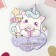 Set of children's 4 items: clips, ring, bracelet, glitter "unicorn", color