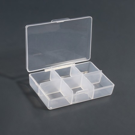 Organizer for decor, 6 cells, 9 × 6 × 2 cm, the color is transparent-2