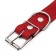 Leather collar on synthetic winterizer, dimensionless, 71 x 3.5 cm, Osh 29-62 cm, red