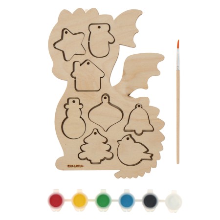 Set for creativity. Wood painting "Dragon"-2