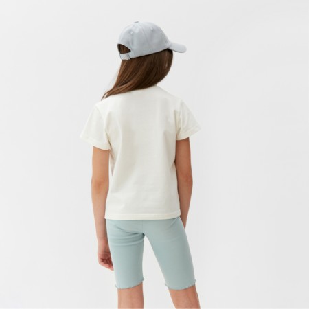 A set for a girl (T -shirt and bicycles) minku, blue color, height 134 cm-3