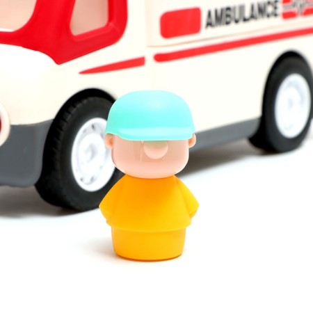 Developing toy "ambulance", light, sound effects, with accessories-4