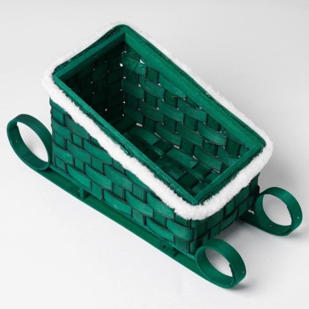 Kashpo "Sani", Green, 23 × 13.5 × 10.5/16.5 cm, veneer-2