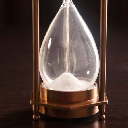 Sanding clock "Clock and compass" (5 min) aluminum 7x6.5x19 cm-1
