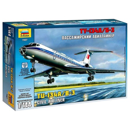 The prefabricated model “Passenger airliner Tu-134 A/B-3” Star, 1/144, (7007)-5