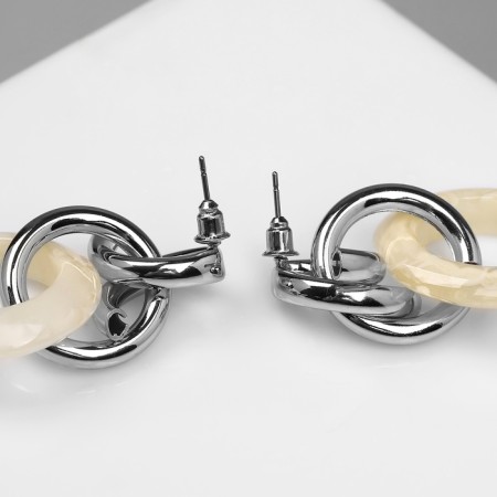Earrings Assorted "Circle" Knot, Color Silver-2