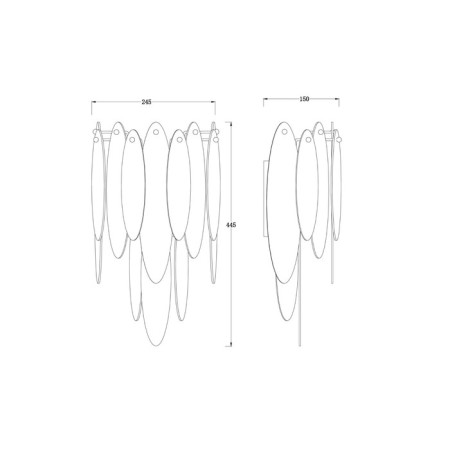 Bra Freya Lucrecia, E14, 2x60 W, 445x245x150 mm-7