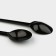 Spoon table plastic disposable "standard", 16 cm, black color