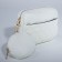 Bag Cross-Bodi with a zipper, white color