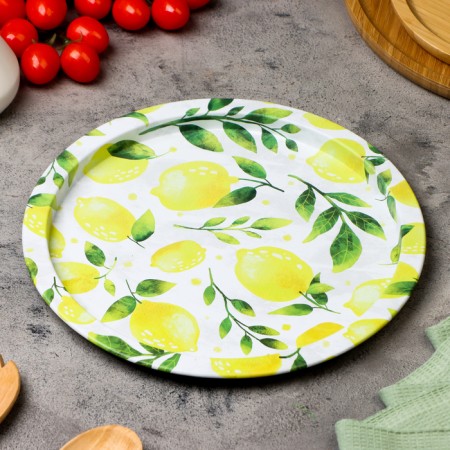 The tray "Sunny lemons", 28 x 1.6 x 0.32 cm, metal