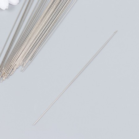 Needles metal for beads in a glass flask thin set 30 pcs Ø 0.7x118 mm 1.5x1.5x14 cm-2