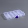 Organizer for decor, 15 cells, 17.4 × 10 × 2.2 cm, the color is transparent