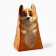 Folding box with the Corgi window, 9 x 15.5 x 6 cm
