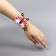 Needle on the Tiger bracelet, 23 × 6.5 cm, pink color