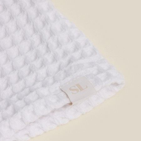 Wafel dressing gown Male SL Home: BOHO "Blanc de Blanc", size L, 100% cotton, 280 g/m2-11