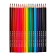 Pencils of watercolor 18 colors, in a cardboard box, triangular, wood, with a brush, fish 1055329