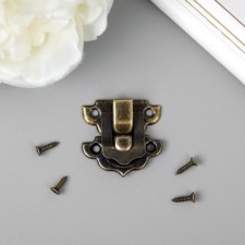 Castle metal for bronze casket + nails. set 10 pcs 2.9x3 cm