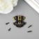 Castle metal for bronze casket + nails. set 10 pcs 2.9x3 cm