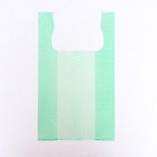 T -shirt package, polyethylene, green 24 x 42 cm, 8 μm
