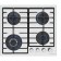 Hlect surface Maunfeld EGHG.64.63CW/G, gas, 4 burners, silver