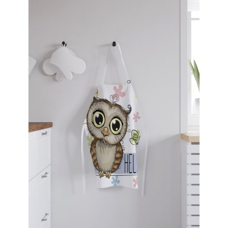 Apron of a kitchen with a photo print "Suvini Hello", adjustable, size OS-1