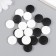 Beads for creativity wood "flat circle" set of 20 pcs white, black 0.4x1.5x1.5 cm