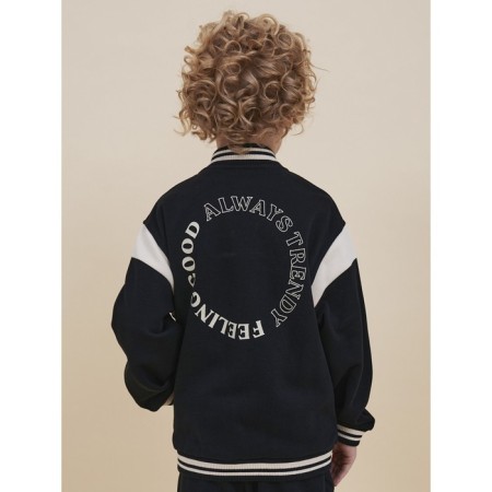 Bombber for the boy Pelican, height 134 cm, black color-4