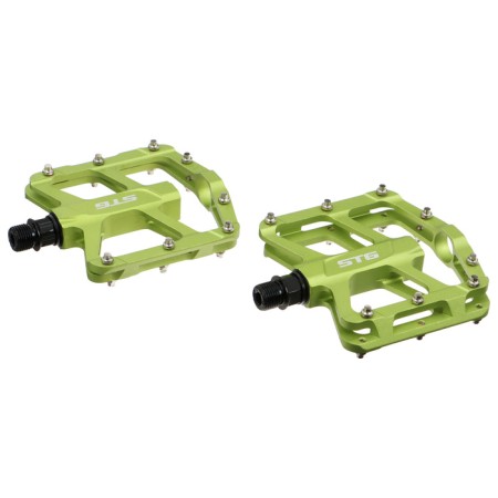 Pedals 9/16 STG B299, aluminum, prom. bearing, green color