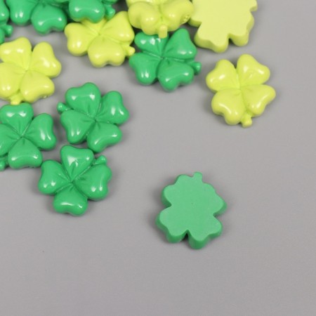 Decor for creativity plastic "Clover" set of 20 pcs 1.8x1.8x0.6 cm-2