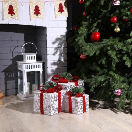 LED figure "Color gifts" 15, 20, 25 cm, textiles, metal, 220 V, glow of multi-1