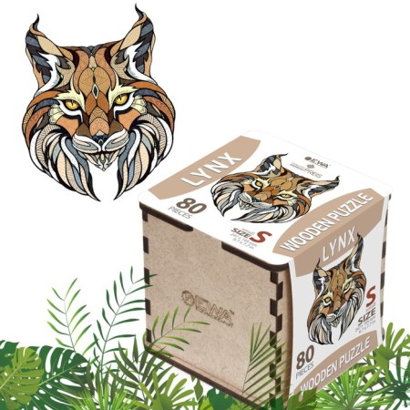 Wooden puzzle Ewa, lynx, 25 × 20 cm, puzzle-1
